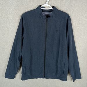 Travis Mathew Performance Jacket Mens Medium Gray Heathered Lightweight Full Zip